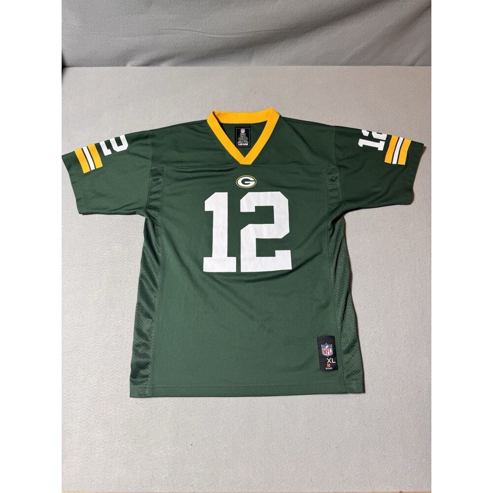 Green Bay Packers Aaron Rodgers #12 Jersey Youth XL 18-20 Kids NFL Football